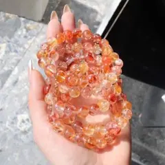 錦鯉ライモナイトインクォーツ オーロラクォーツブレスレット 9-10㎜ 1巻