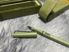 2008年限定品 LAMY Safari ライムグリーン万年筆&ボールペンセット