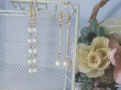 韓国風　ロングピアス