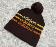 90s adidas ボンボン付きニット帽
