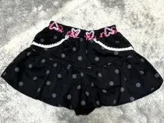 水玉模様フリルキュロットスカート パンツスカート