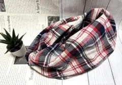 スヌード チェック柄　夏用　紫外線・冷房対策 ハンドメイド