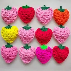 アクリル　エコたわし　いちごちゃん　 12個セットのサムネイル