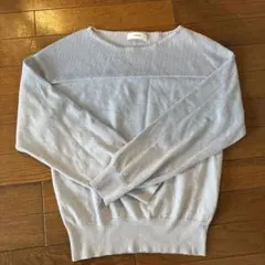 ITS'DEMO ラメ入り 長袖ニット　グレー　フリーサイズ