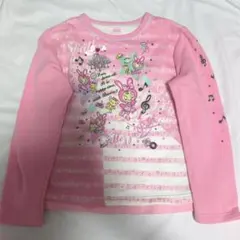 メゾピアノ　平成レトロ　トレーナー　ベリエちゃん　ピンク　130