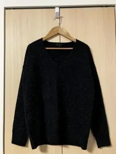 【美品】ICB 濃紺 Vネック ニット Sサイズ