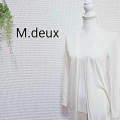 M.deux アイボリー シアー 前開き カーディガン 長袖のサムネイル
