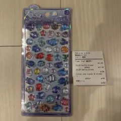 Initial Cute Crystal 3D sticker 魚ぷっくりシール