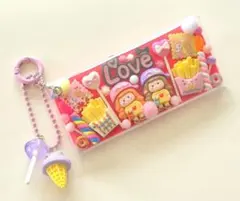 ♥️No.20ガチャ詰めポーチキーホルダー 　　女の子系　ピンク✕薄紫系