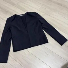 セオリーリュクス　ネイビー　ノーカラー　ジャケット　スーツ　オケージョン　ウール
