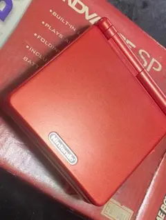 【未使用・正規品】北米版ゲームボーイアドバンスSP フレイムレッド GBA