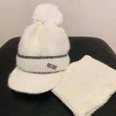 【ぴかこ☆様リクエスト品】　ゴルフ　ニット帽　ビーニー　ネックウォーマー　セット