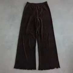 オリーブデオリーブ コーデュロイワイドパンツ【M】ブラウン zz
