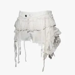 THEREDTHREAD veil frill garter shorts - メルカリ