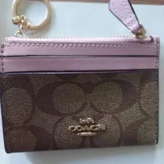 COACH パスケース・定期入れ ブラウン・ピンク