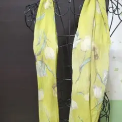 チューリップ柄 シフォンストール イエローのサムネイル