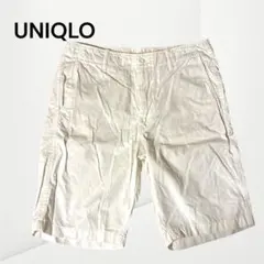 【ユニクロ】 チノショートパンツ 白 シンプル カジュアルコーデ （S）