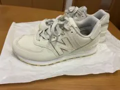 New Balance WL574CLDホワイト スニーカーレディース 24.0