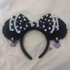 ミニー イヤリング カチューシャ 黒