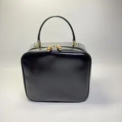 美品　グッチ　ハンドバッグ　バニティバッグ　バンブーエナメルパテントレザー黒