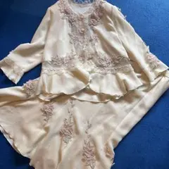 アトリエまりこ【超美品】シースルーベージュトップス&ジャケット