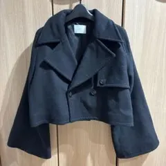 HARE ハレ コート ピーコート ショート丈 ブラック