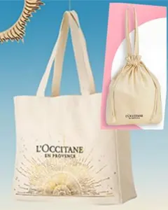 【期間限定】ロクシタン　トートバッグ&巾着セット　ノベルティ