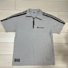 Champion ハーフジップ ポロシャツ グレー Mのサムネイル