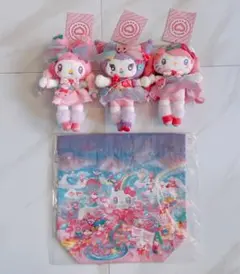 サンリオ　原宿限定　ファッション　マスコットホルダー　３点セット