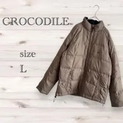 CROCODILE ダウンジャケット Lサイズ　ブラウンのサムネイル
