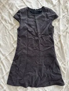 セオリー　ラメグレー 半袖 ひざ丈ワンピース