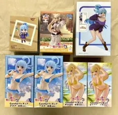 この素晴らしい世界に祝福をフィギュア7点セット　　アクア1/7ダクネス水着ver