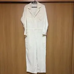 ニコアンド　　中古　白つなぎ　オールインワン　サイズM