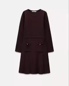 【新品/未使用】ZARAショートプリーツニットワンピース