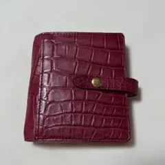 クロコダイル 赤 ピンク 財布