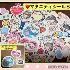 ①マタニティフレークシールＢ-3♥️A6♥️母子手帳、エコーアルバム♥️大まかカット✂️