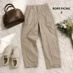 ROPE PICNIC ベージュパンツ カーゴ風 テーパード Sのサムネイル