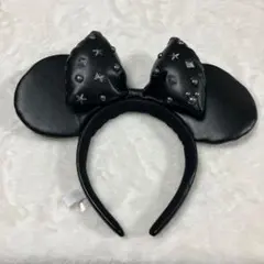 ディズニー ミニー カチューシャ スタッズ ロック風 ブラック TDR