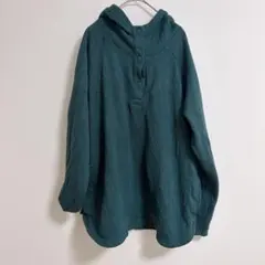 【Columbia】 ダークグリーン フリースパーカー　輸入古着　オーバーサイズのサムネイル