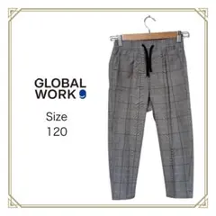 1415 GLOBALWORK チェック柄 ロングパンツ ウエストゴム 120のサムネイル