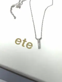 ete エテ K10 WG レイヤー ダイヤモンド バー ネックレス