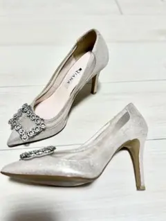 DIANA ダイアナ　ビジューバックル付きパンプス　21.5cm