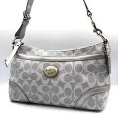 Coach Signature Silver Shoulder Bag y2k