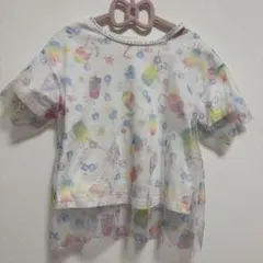 メゾピアノ アイスクリーム柄Tシャツ
