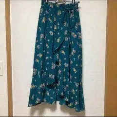 花柄 フレアスカート ラッフルスカートのサムネイル