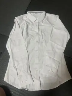 ホワイト 長袖 ボタンダウンシャツ 36