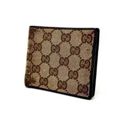 グッチ✨GGキャンバス 二つ折り スクエア コンパクト 財布 3カード