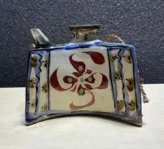 ⭐️ 沖縄 やちむん 壺屋焼 赤絵 抱瓶（だちびん） 酒器 花器 ⭐️