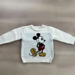 futafuta ミッキーマウス ニットセーター ホワイト