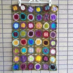 ＊グラニースクエア＊マルチカバー＊54*76 ＊ハンドニット